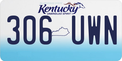 KY license plate 306UWN
