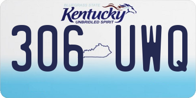 KY license plate 306UWQ