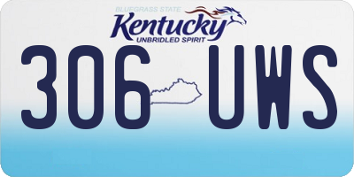 KY license plate 306UWS