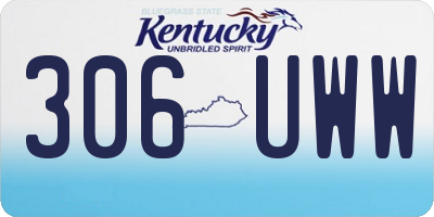 KY license plate 306UWW