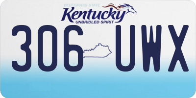 KY license plate 306UWX