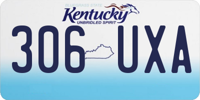 KY license plate 306UXA