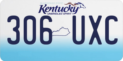 KY license plate 306UXC