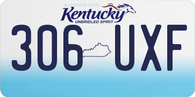 KY license plate 306UXF