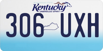 KY license plate 306UXH