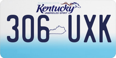 KY license plate 306UXK