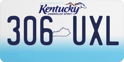 KY license plate 306UXL