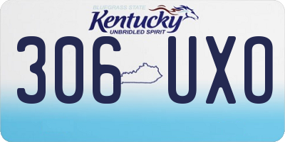 KY license plate 306UXO