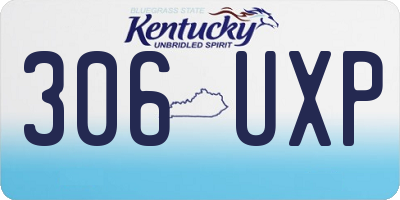 KY license plate 306UXP