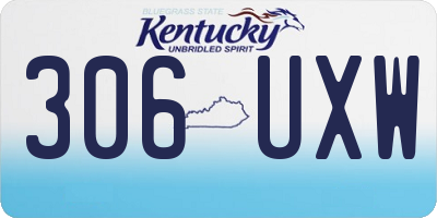 KY license plate 306UXW
