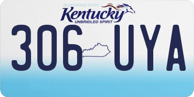 KY license plate 306UYA