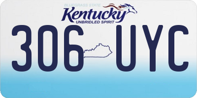KY license plate 306UYC