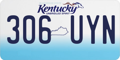 KY license plate 306UYN
