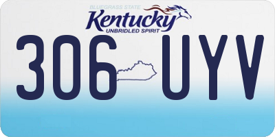 KY license plate 306UYV