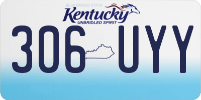 KY license plate 306UYY