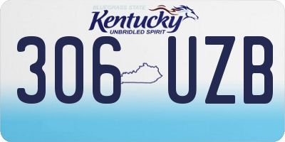 KY license plate 306UZB