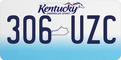 KY license plate 306UZC