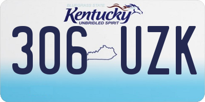 KY license plate 306UZK