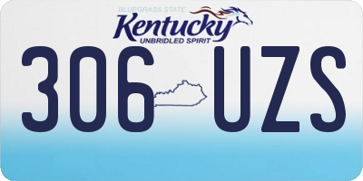 KY license plate 306UZS