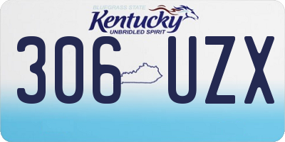 KY license plate 306UZX