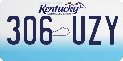 KY license plate 306UZY