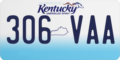 KY license plate 306VAA