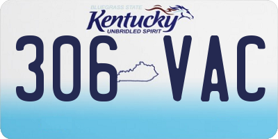 KY license plate 306VAC