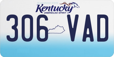 KY license plate 306VAD
