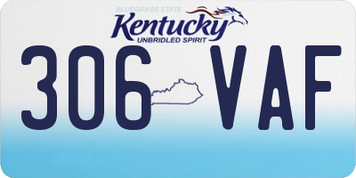 KY license plate 306VAF
