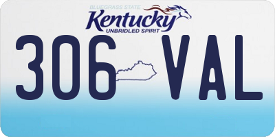 KY license plate 306VAL