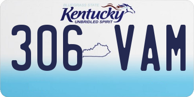 KY license plate 306VAM