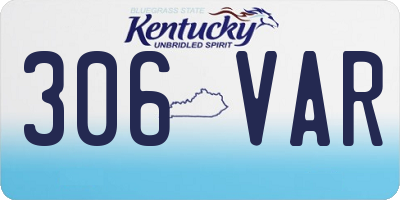 KY license plate 306VAR