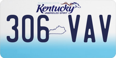 KY license plate 306VAV