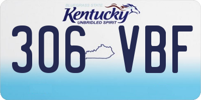KY license plate 306VBF