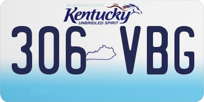 KY license plate 306VBG