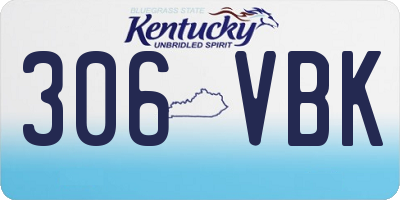 KY license plate 306VBK