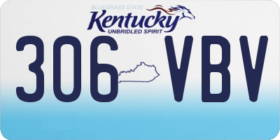 KY license plate 306VBV