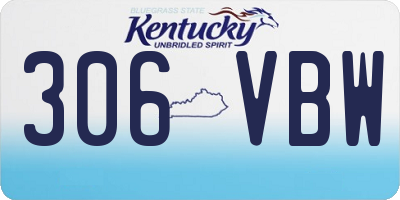 KY license plate 306VBW