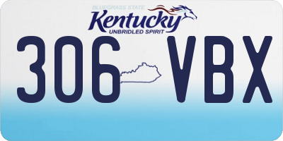 KY license plate 306VBX