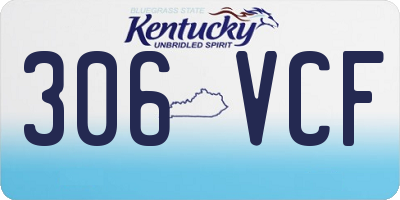 KY license plate 306VCF