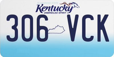 KY license plate 306VCK