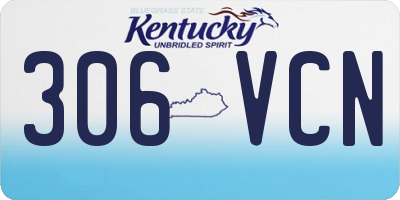 KY license plate 306VCN