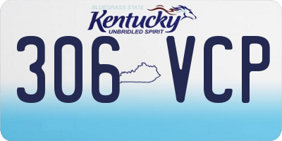 KY license plate 306VCP