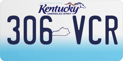 KY license plate 306VCR
