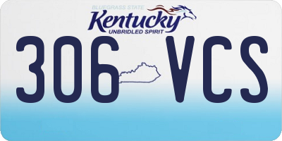 KY license plate 306VCS
