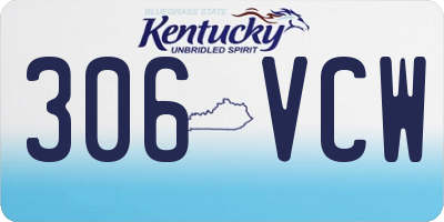 KY license plate 306VCW