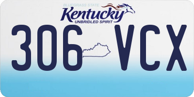 KY license plate 306VCX