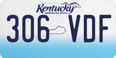 KY license plate 306VDF