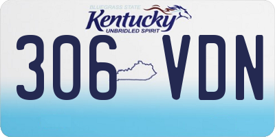KY license plate 306VDN