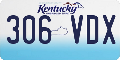KY license plate 306VDX